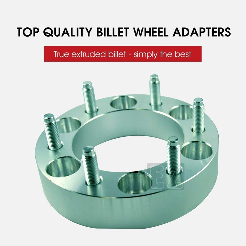 ezaccessory 2 Wheel Adapters 6x135 to 6x5.5 (6x139.7) Fits Ford F150 05-20 to Mount Toyota Tacoma 4Runnder Tundra FJ Cruiser 6 Lug Wheels 1" Thick - Image 3